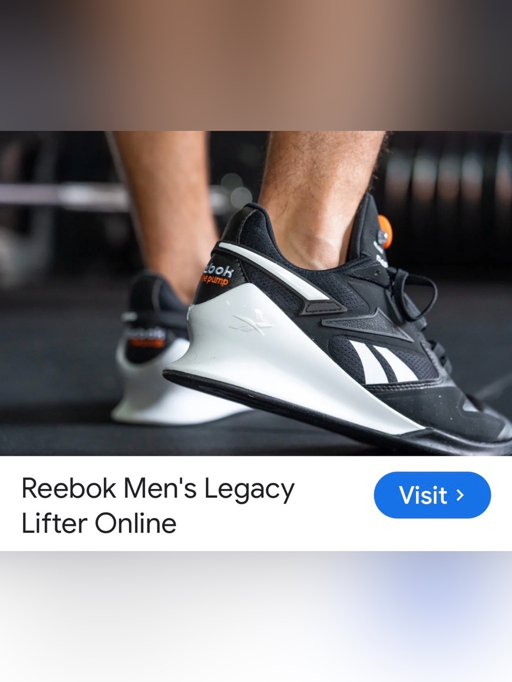 Reebok Black and White Athletic Sneaker